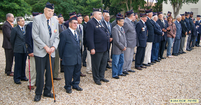 Le peloton des Anciens pendant la cérémonie OpEx