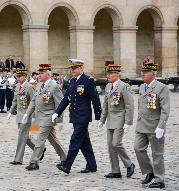 Les généraux Clément-Bollet et de Saint-Salvy avec le CEMA, le CEMAT et le GMP