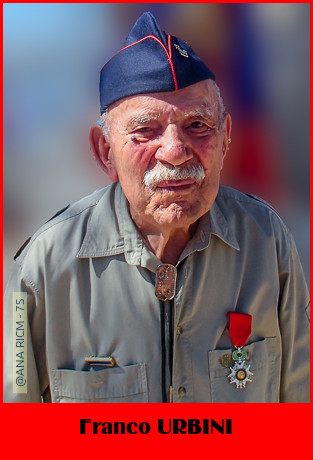 Franco Urbini : chevalier de la Légion d'Honneur