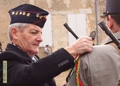 03/01/2023, photo Pascal Nojac, Mignaloux-Beauvoir, remise de fourragères, Gilles Chiron