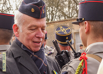 06/01/2023, photo Pascal Nojac, Mignaloux-Beauvoir, remise de fourragères, Pascal Bres